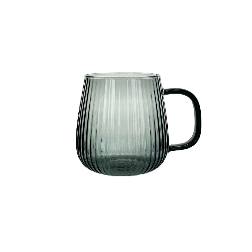Glass Water Cup Grey 9.5x9.8cm (4/24)