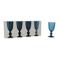Glass Wine S/4 D8xH16.5cm Blue (1/6)