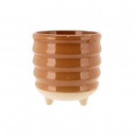 Planter w/Feet 14x14x14.2cm-Custard(2/8)