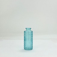 GlassBottleStripe 13.4x5.4cm Blue(24/24)
