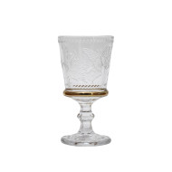 GlassWineButterflyD8.3x16cmGoldRim(6/24)