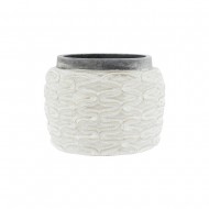 Pot Rd Ceramic 17x13cm - White  (1/6)