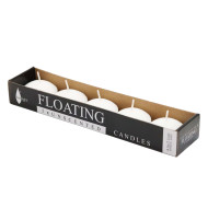 Candle Floating S/5 Pressed -Wht (24/48)
