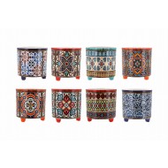 Pot Rd w/Feet 11x11x11.2cm-8 Mixed(8/24)