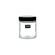 GlassBottleBlkLid380ml8.5x10.6cm(24/24)