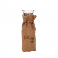 Glass Vase With Jute Bag & Print (12/12)