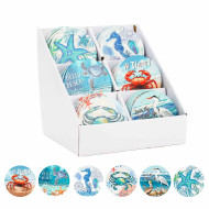 Coaster10.8x10.8RdMixedMarineLife(36/36)