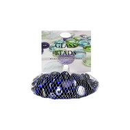 GlsMarbleBeads400g/Net-CobaltBlue(36/36)