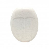 Vase Ceramic Oval 17x5.2x22cm-Wht(1/6)