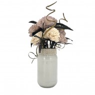 Glass Pot FlowerDecoSoftLilac&Cream(8/8)
