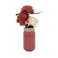 Glass Pot Flower DecorBlush&Cream(12/12)