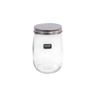 GlsStoragJarwMetalLid1050ml15.6cmH(12/12