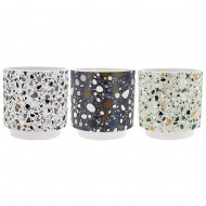 Pot w/Terrazzo Deco 14x14x14.3cm (1/12)