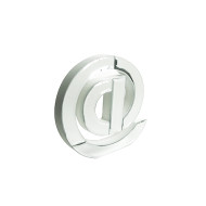 Mirror '@' Letter Deco 15cmH  (12/24)