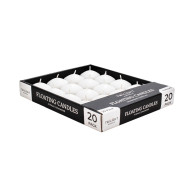Candle Floating S/20 Pressed-Wht (12/12)