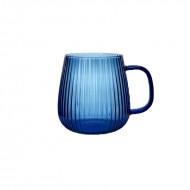 Glass Water Cup Blue 9.5x9.8cm (4/24)
