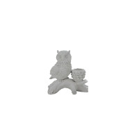 CandleHolderOwl11.5x9x12.2cm-Wht(1/12)