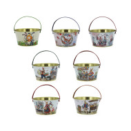 Tin Bucket 19.3x10.3cm Assorted (48/48)