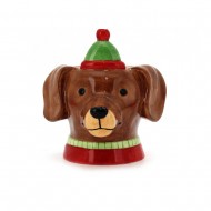 Planter Xmas Dog 16.2x16.5x17.5cm (2/8)