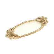 Tray Oval 34.5x13.5cm Gold (1/18)