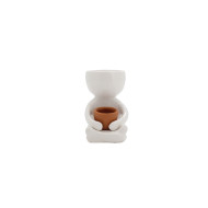 Pot Figure White 7.8x9.5x12cmH (6/24)