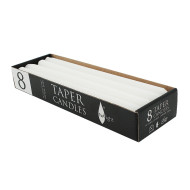 Candle Taper 10 Inch 8/Pk-White(24/24)