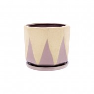 Planter w/Tray 14x14x13.5cm - Pink (2/8)