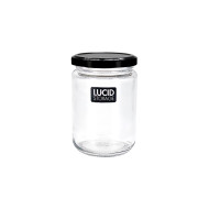 GlassJarw/Black Lid 350ml 11cm(24/72)